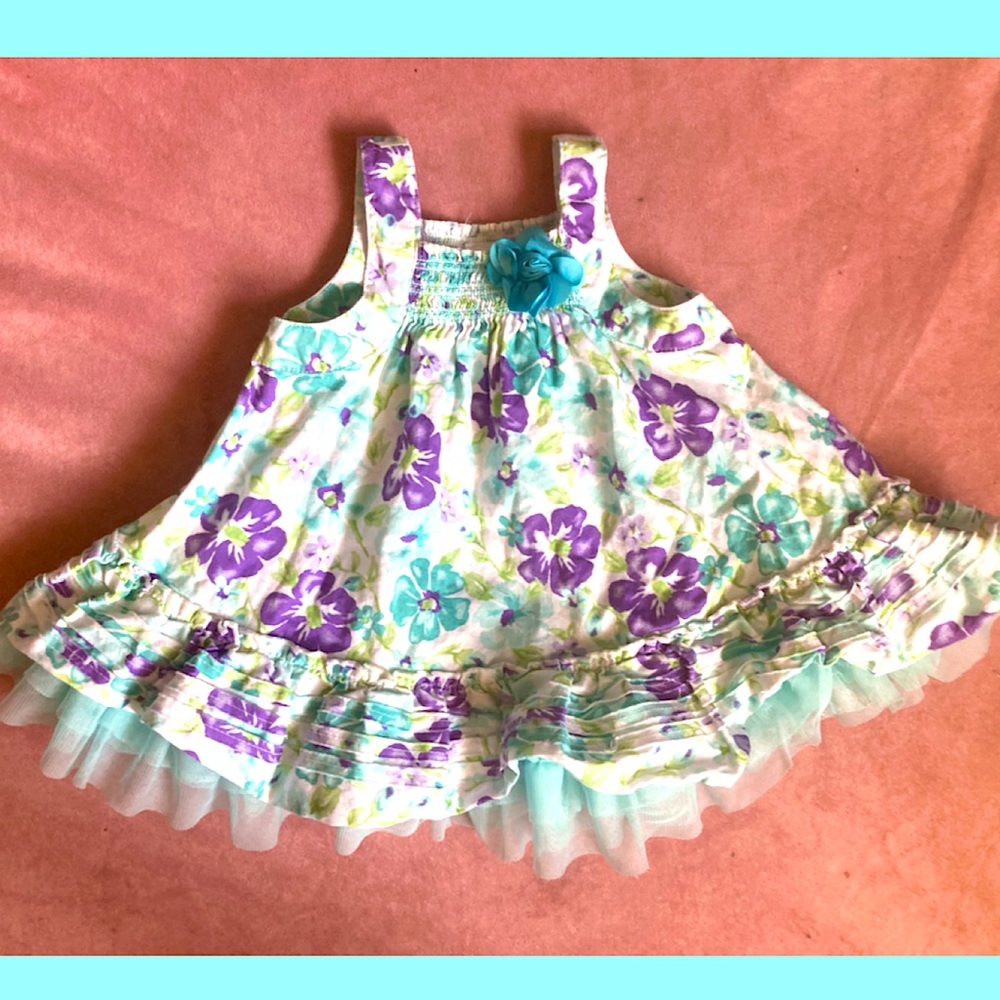 Floral dress with ruffles by Little Me 12m